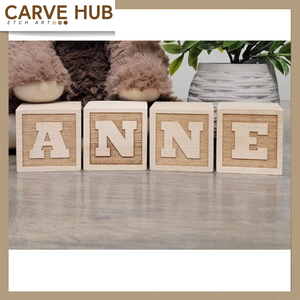 Personalized wooden name blocks