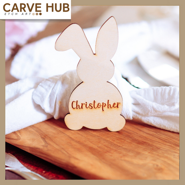 Versatile personalized bunny name tags for any occasion