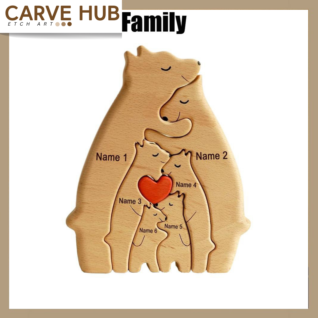 Family love puzzle desktop decor