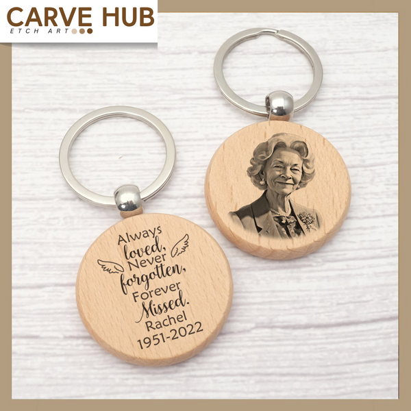 Personalized memorial keychain