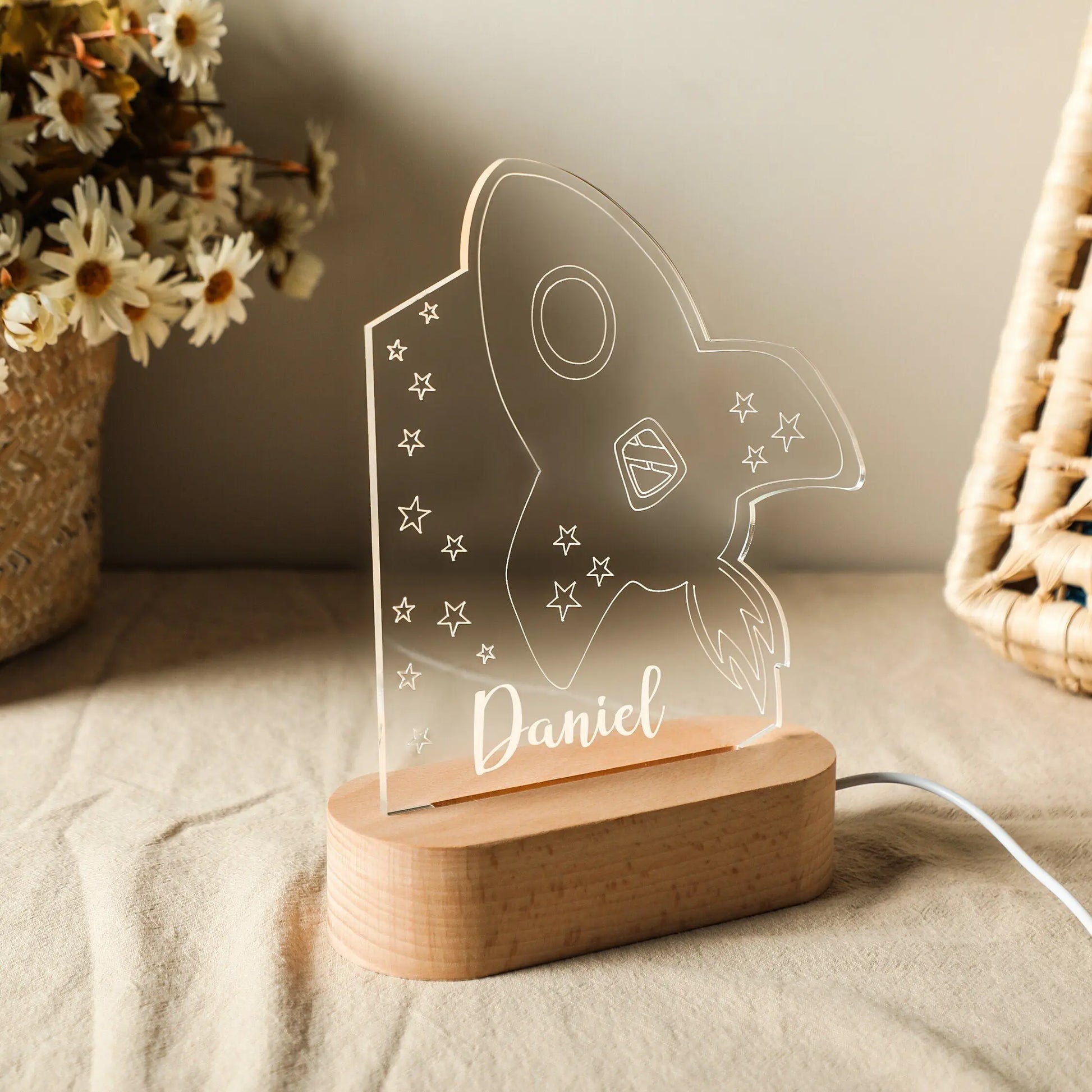 Personalized USB night light for kids