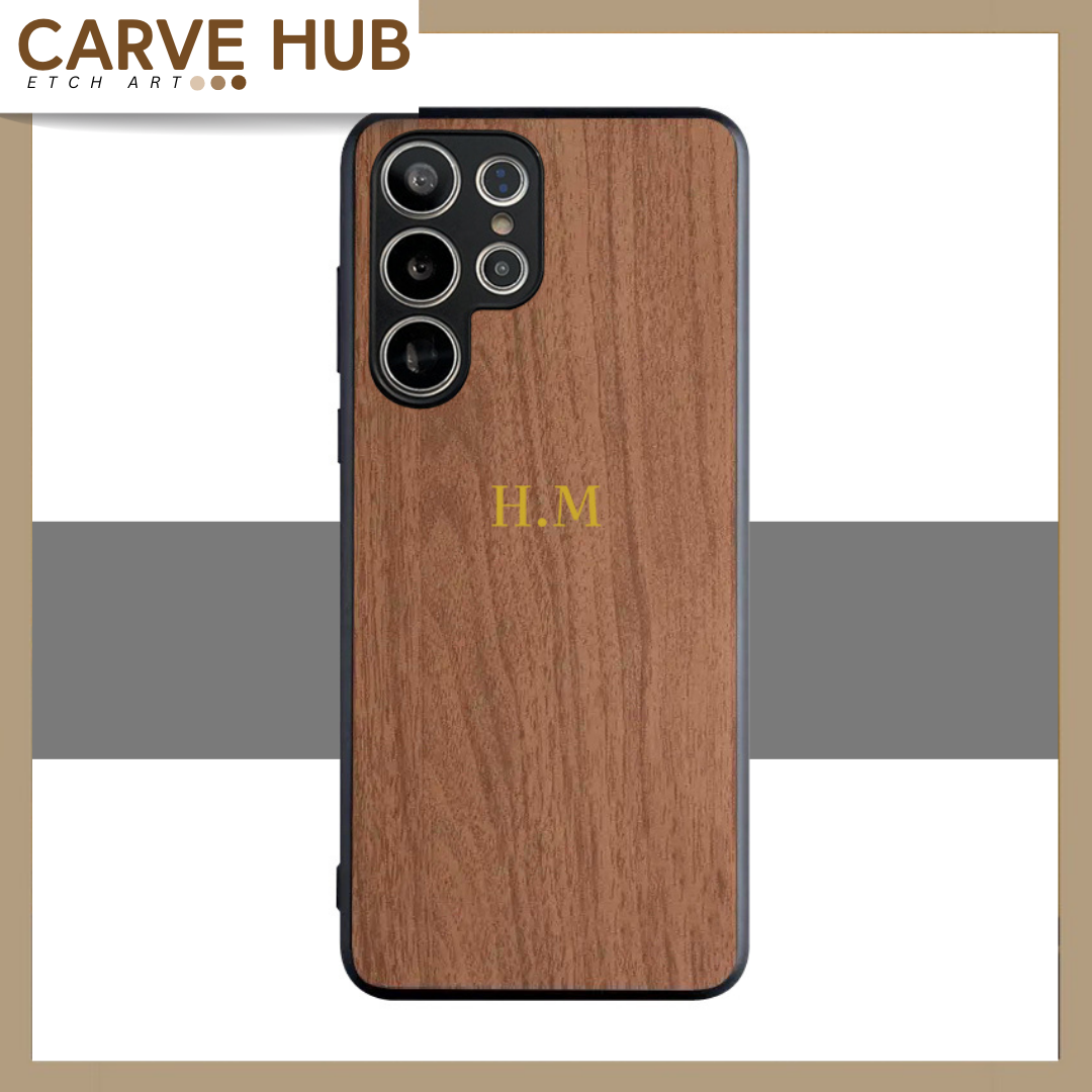 Personalized Wood Leather Case