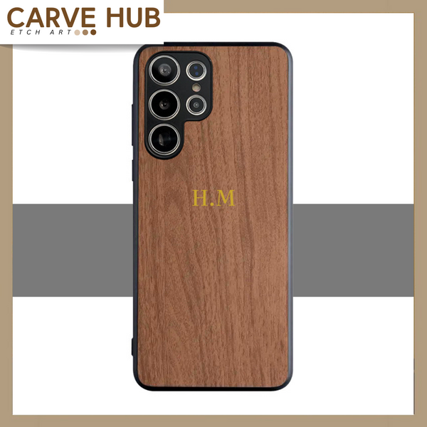 Personalized Wood Leather Case