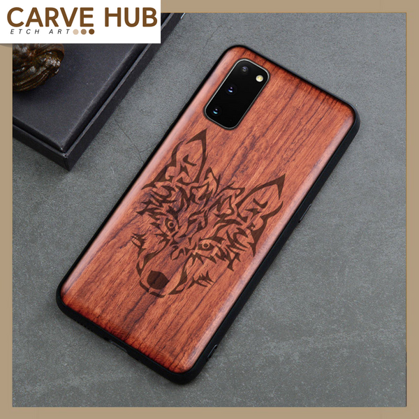 Carved Wood Case for Samsung