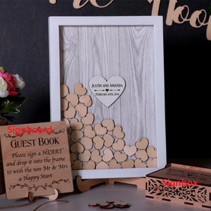 Personalized Wooden Celebration Guest Book Alternative Drop Box