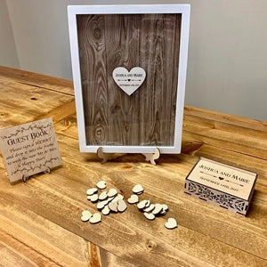 Personalized Wooden Celebration Guest Book Alternative Drop Box