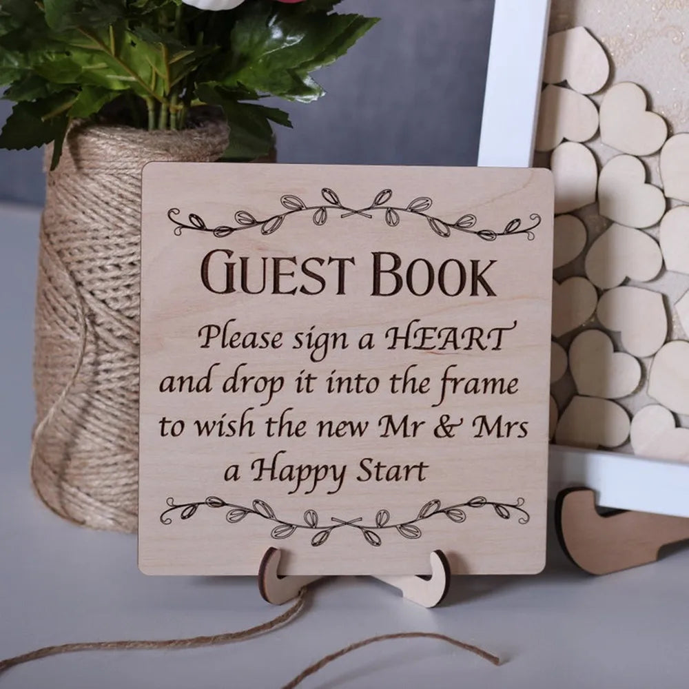 Personalized Wooden Celebration Guest Book Alternative Drop Box