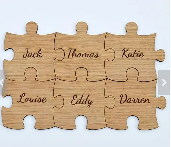 Family Puzzle coasters: holiday delight