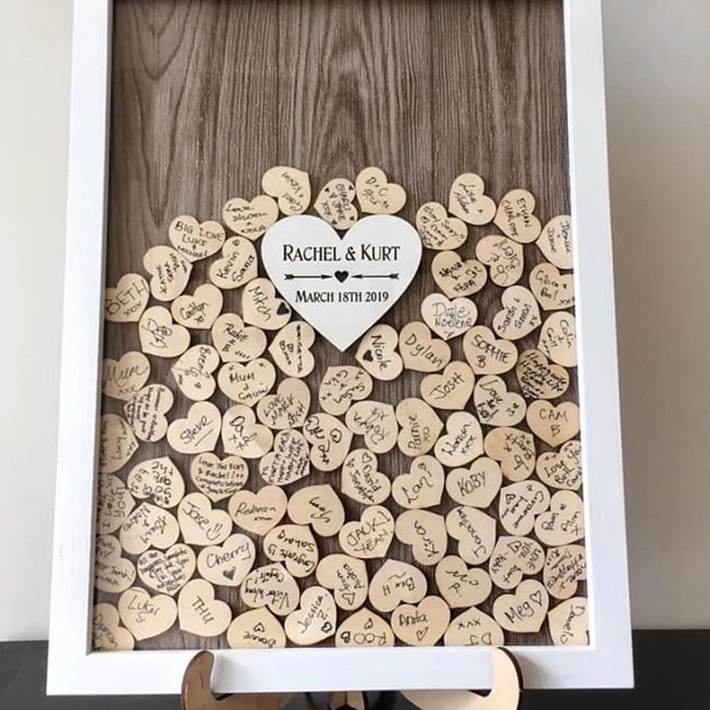 Personalized Wooden Celebration Guest Book Alternative Drop Box