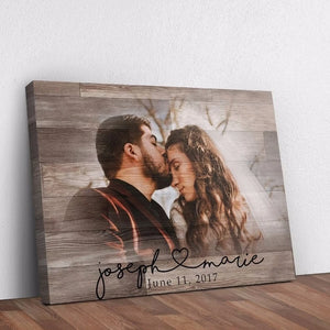 Custom wood photo frame