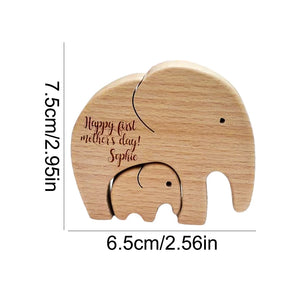 Animal-Themed Wooden Heart Puzzle for Family