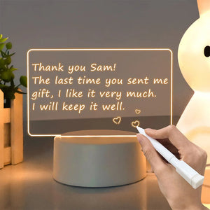 Creative led note board night light