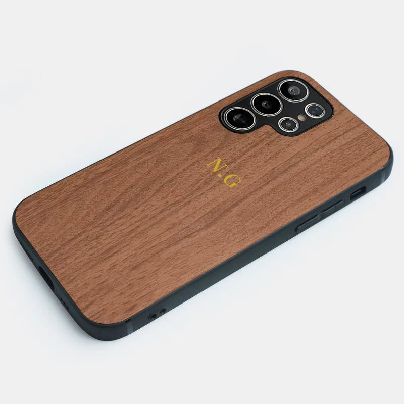 Personalized Wood Leather Case