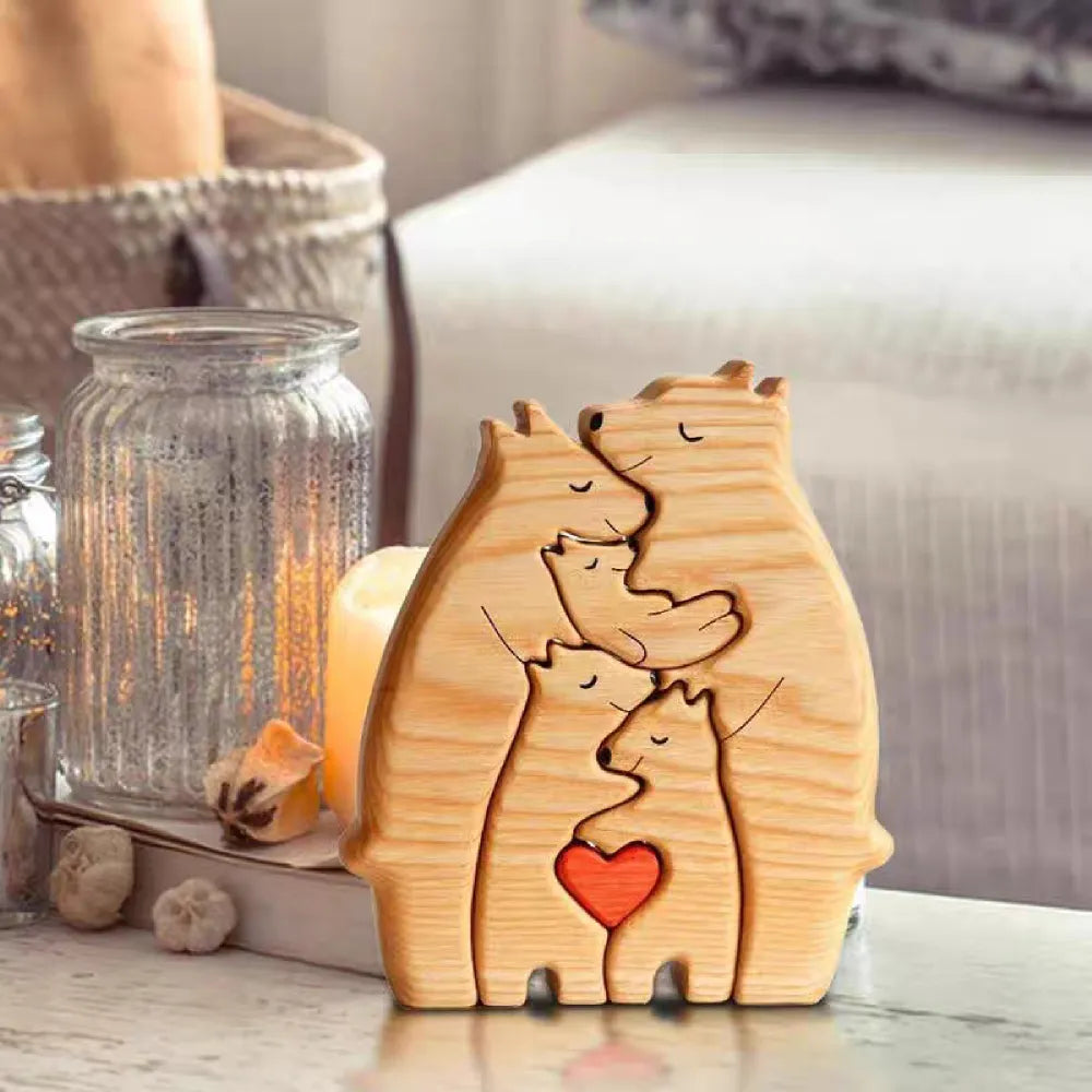 Family love puzzle desktop decor