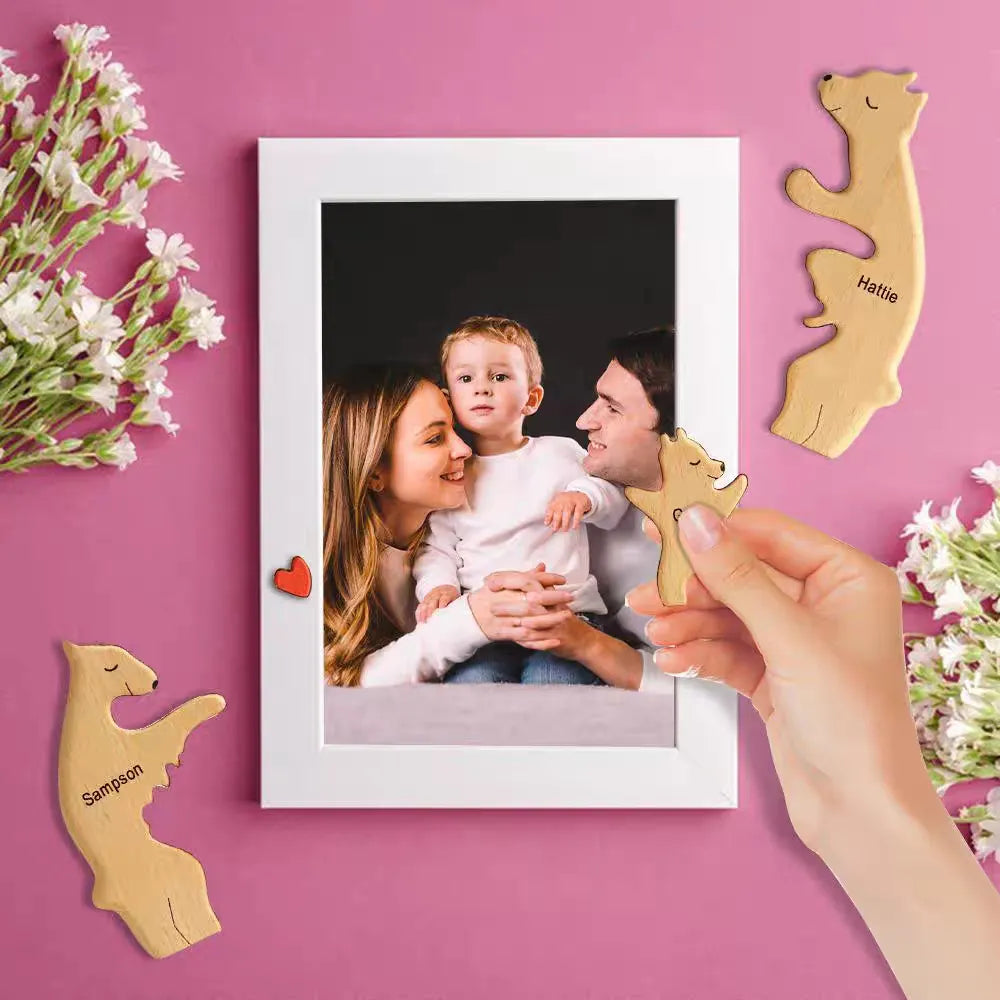 Family love puzzle desktop decor