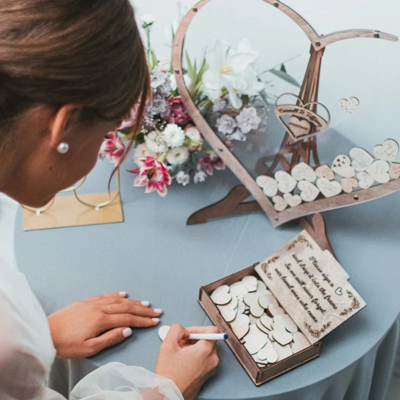 Heart-shaped Wedding Guest Book