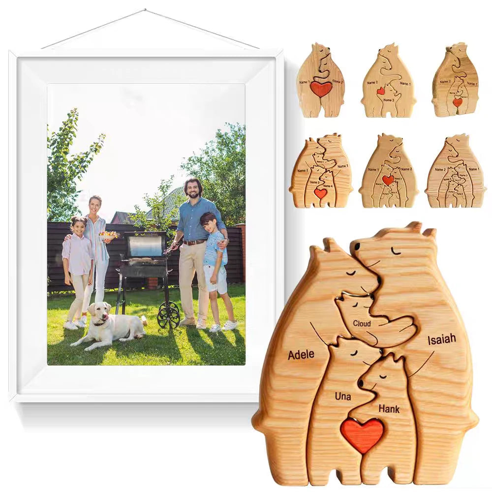 Family love puzzle desktop decor