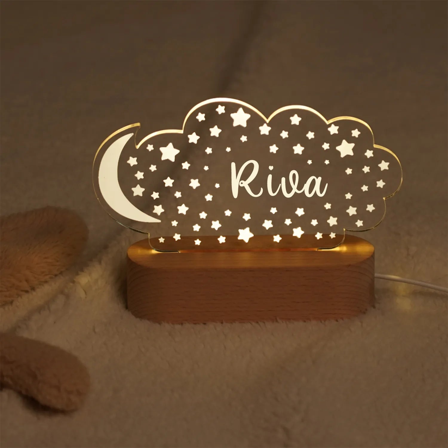 Personalized USB night light for kids