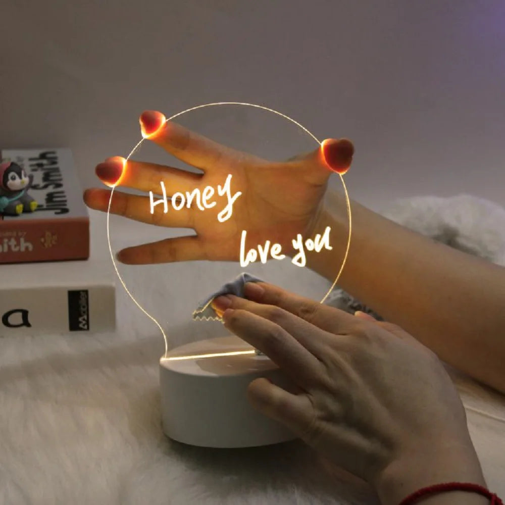 Creative led note board night light