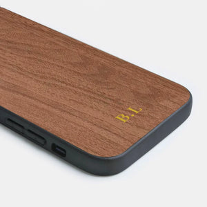 Personalized Wood Leather Case