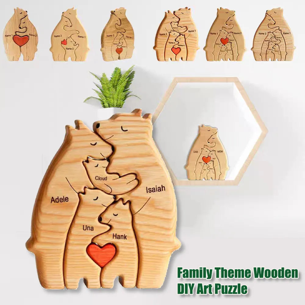 Family love puzzle desktop decor