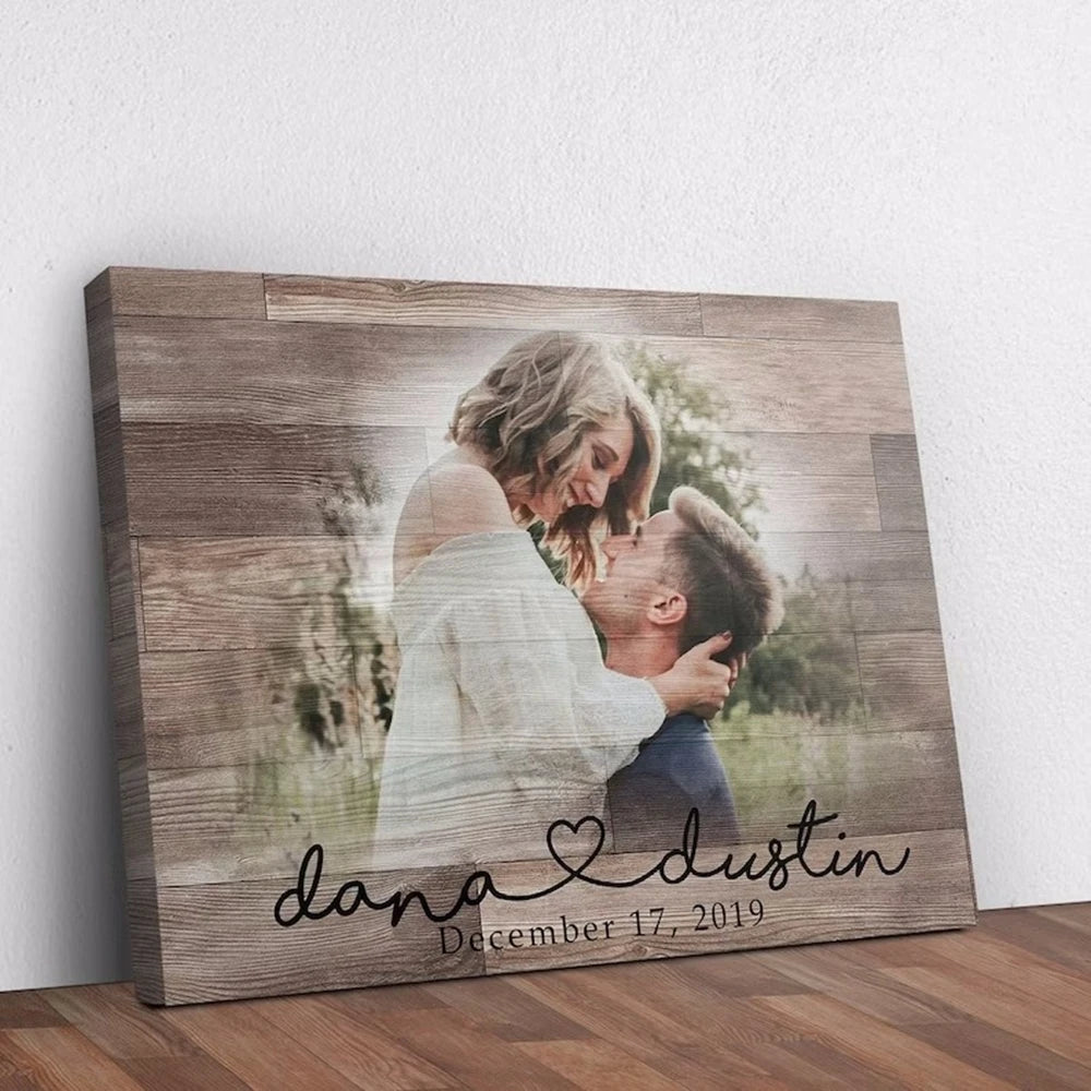 Custom wood photo frame