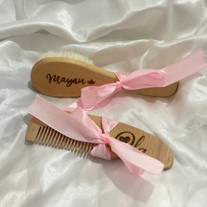 Personalized wooden hairbrush