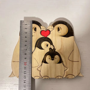 Parent-child Penguin Wooden Puzzle Set.