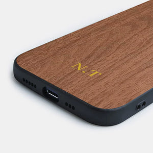 Personalized Wood Leather Case