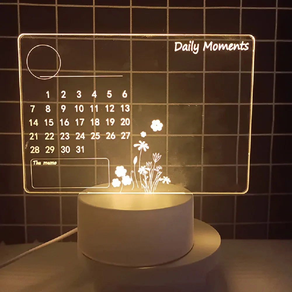 Creative led note board night light