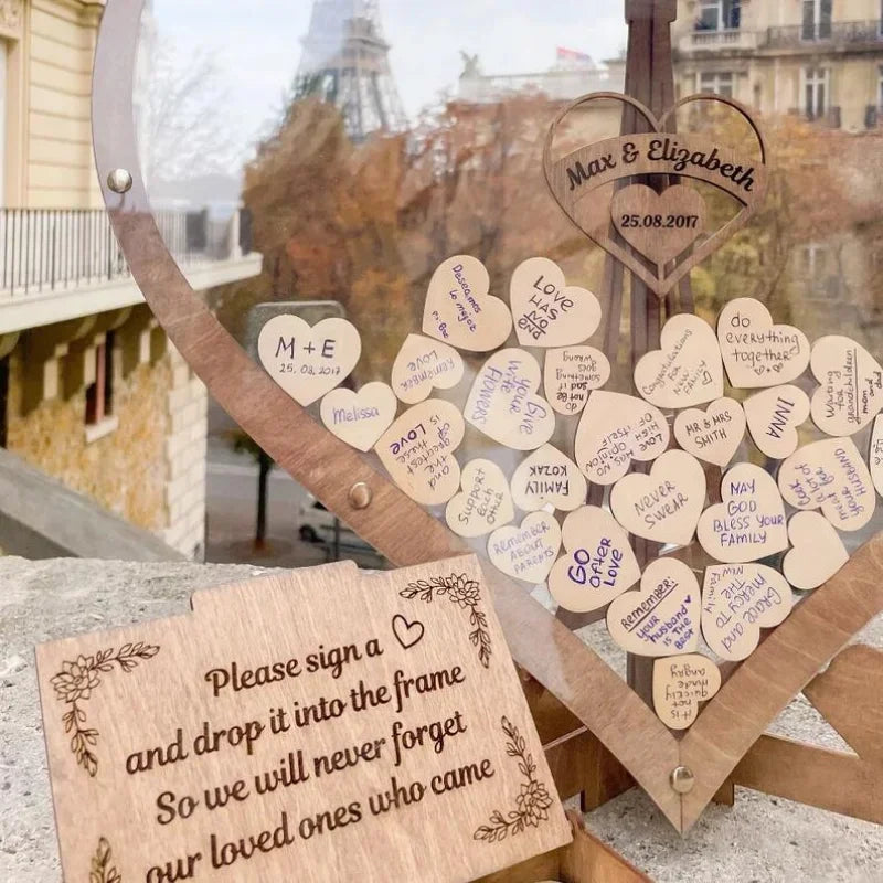 Heart-shaped Wedding Guest Book